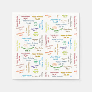 Paper Napkins February, 24 Birthday