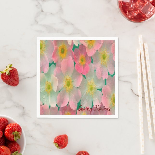 Paper Napkins, Floral Napkins (Insitu)