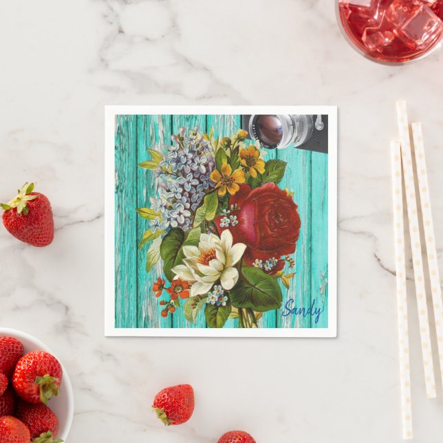 Paper Napkins, Floral Napkins (Insitu)