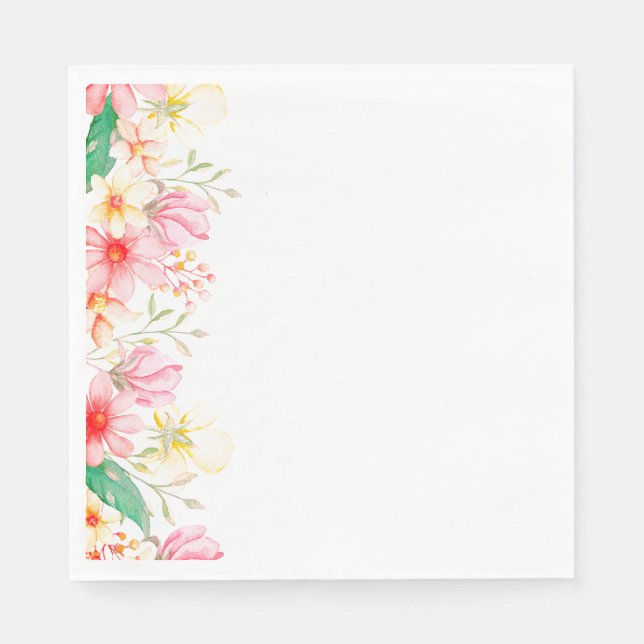 Paper Napkins-Floral Print Napkins (Front)