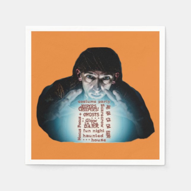 Paper Napkins Halloween Costume Party Crystal Ball (Front)