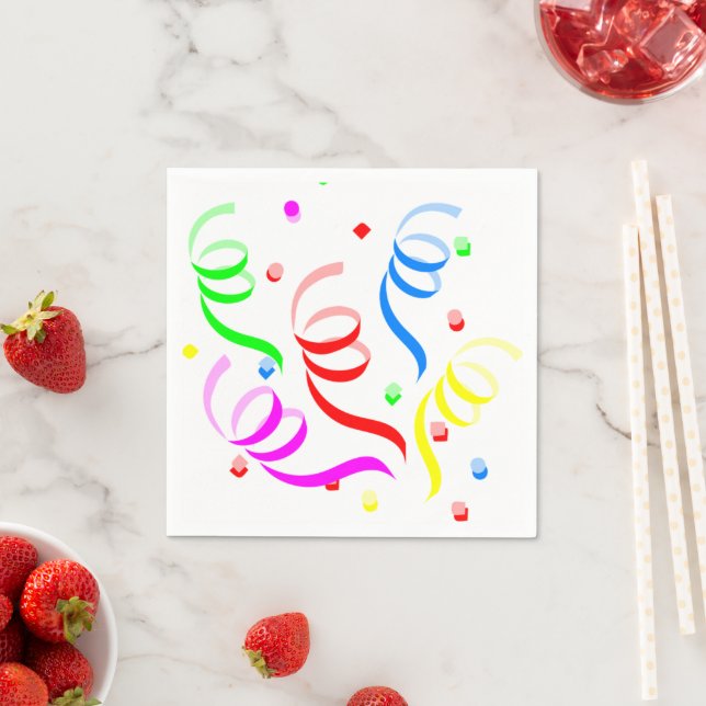 Paper Napkins, Happy Birthday Confetti Napkins (Insitu)