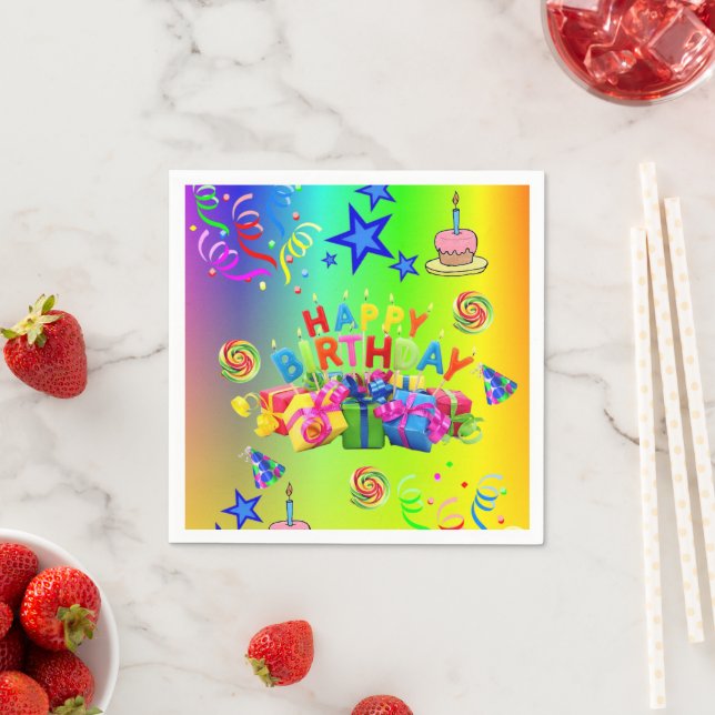 Paper Napkins, Happy Birthday Napkins (Insitu)