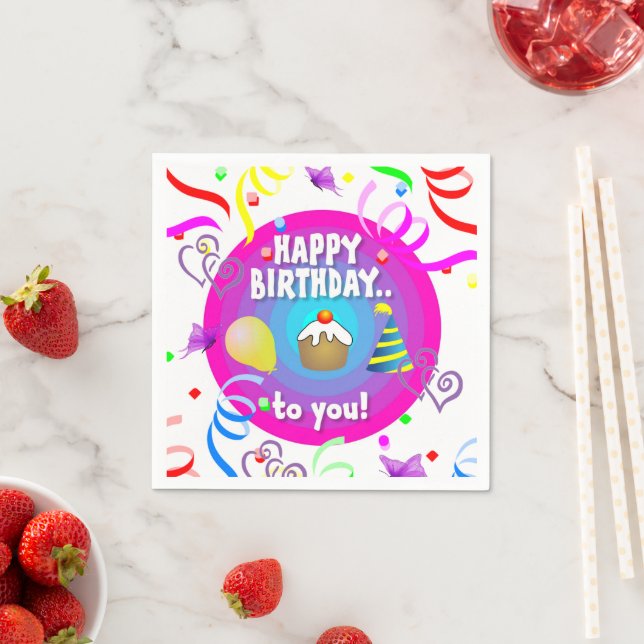 Paper Napkins, Happy Birthday to you Napkins (Insitu)