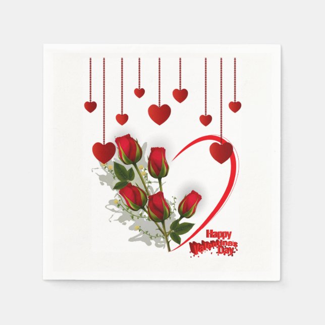 Paper Napkins Happy Valentine's Day (Front)