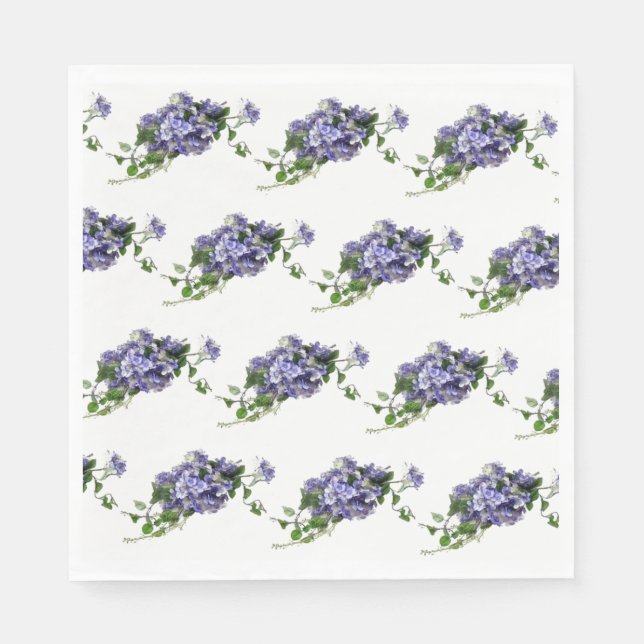Paper Napkins- Hydrangeas Napkins (Front)