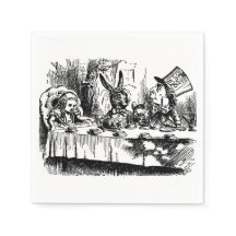 Paper Napkins illustration Alice in Wonderland