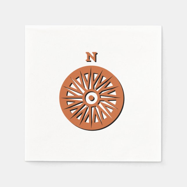 Paper Napkins - Large Compass Rose (Front)
