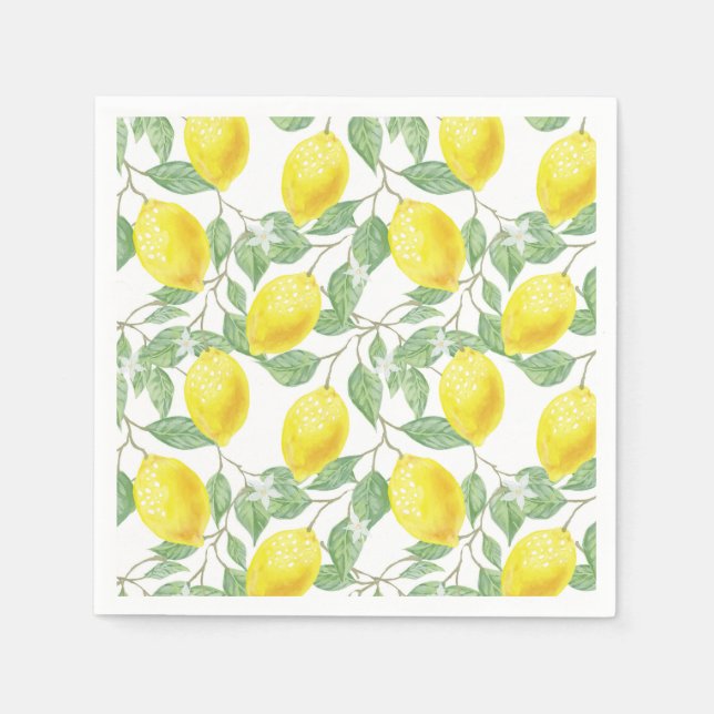 Paper Napkins-Lemons Napkins (Front)