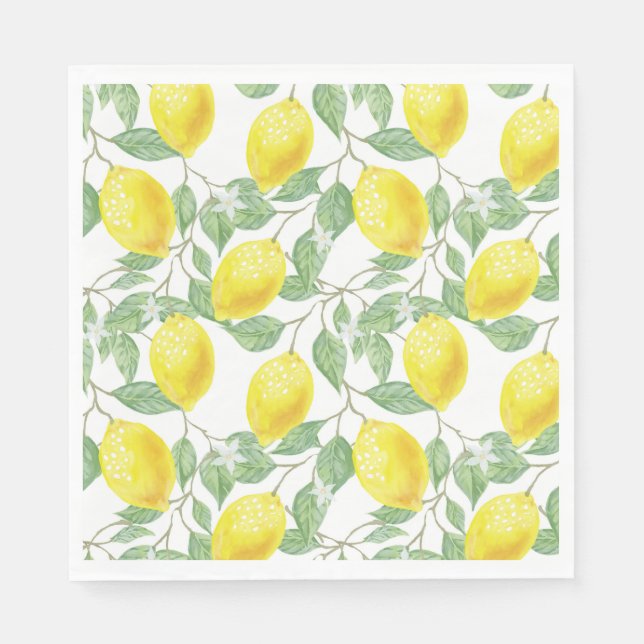 Paper Napkins-Lemons Napkins (Front)