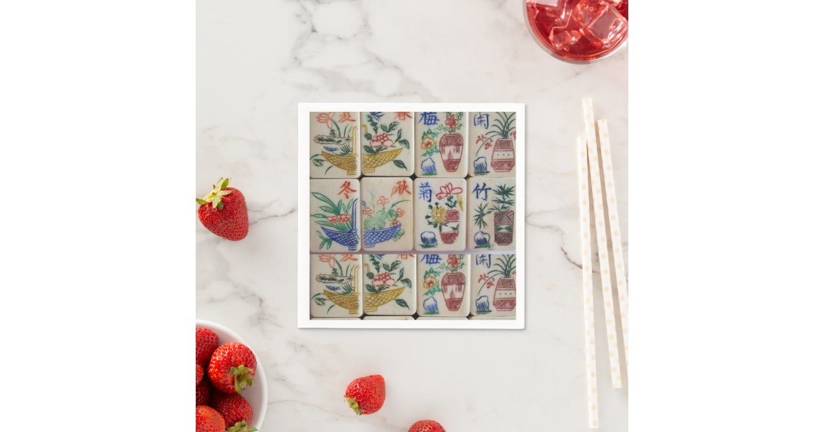 Paper Napkins, Mahjong Napkins Zazzle