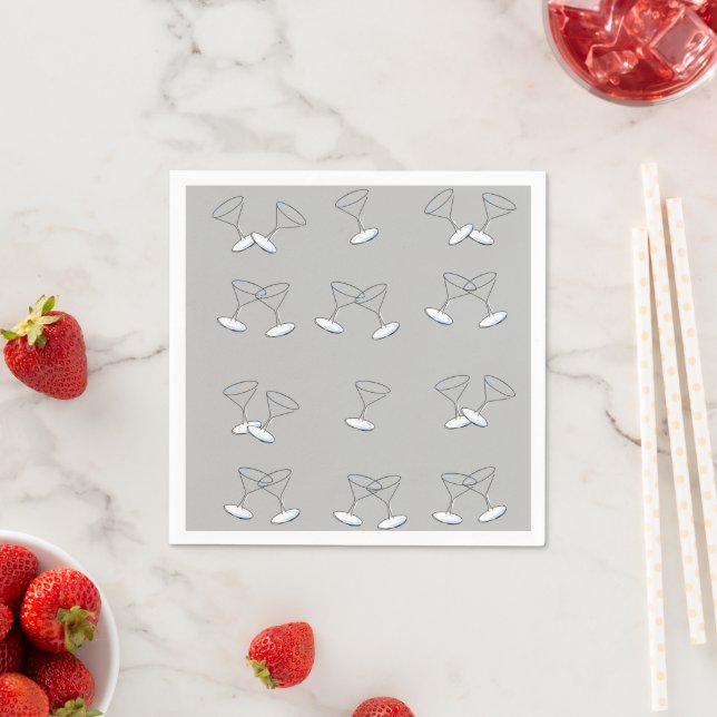 Paper Napkins, Martini Glasses Napkins (Insitu)