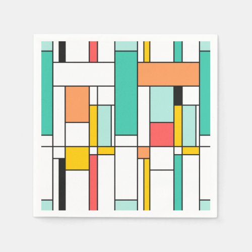 Paper napkins modern art _ Mondrian style