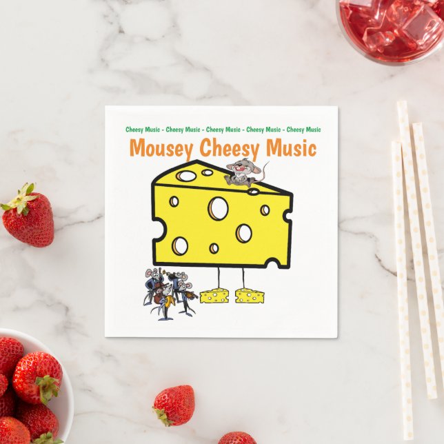 Paper Napkins, Mousey Cheesy Music  Napkins (Insitu)