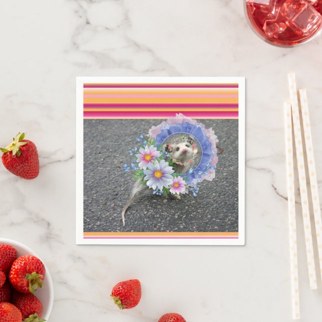 Paper Napkins, Opossum Floral Napkins (Insitu)