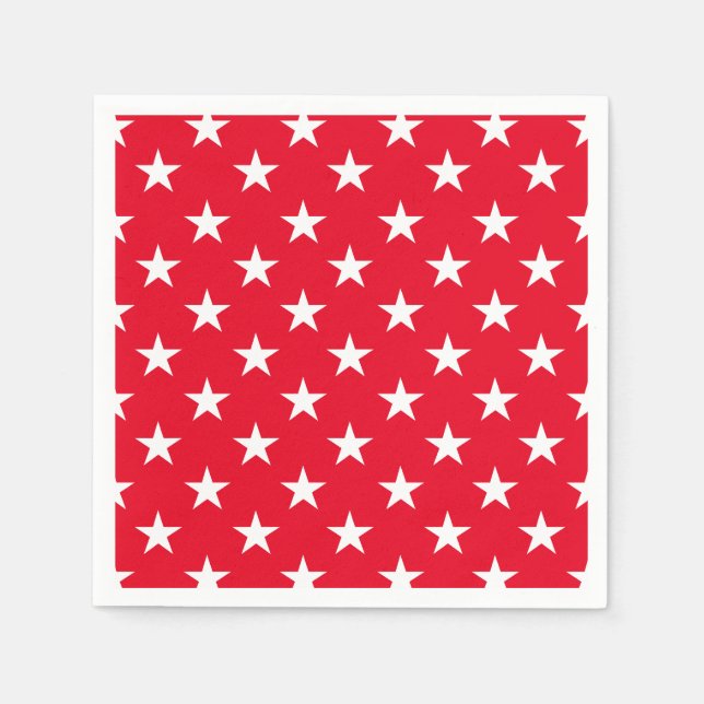 Paper Napkins-Patriotic Stars Napkins (Front)