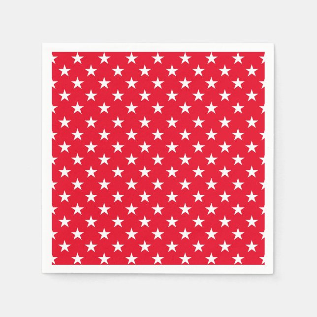 Paper Napkins-Patriotic Stars Napkins (Front)