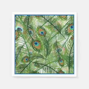 Paper Napkins-Peacock Feathers Napkins