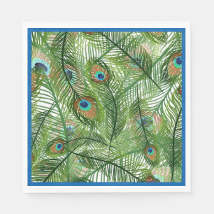 Paper Napkins-Peacock Feathers Napkins