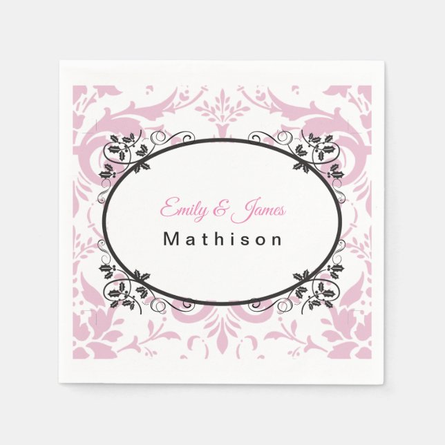 Paper Napkins-Pink coronation Napkins (Front)