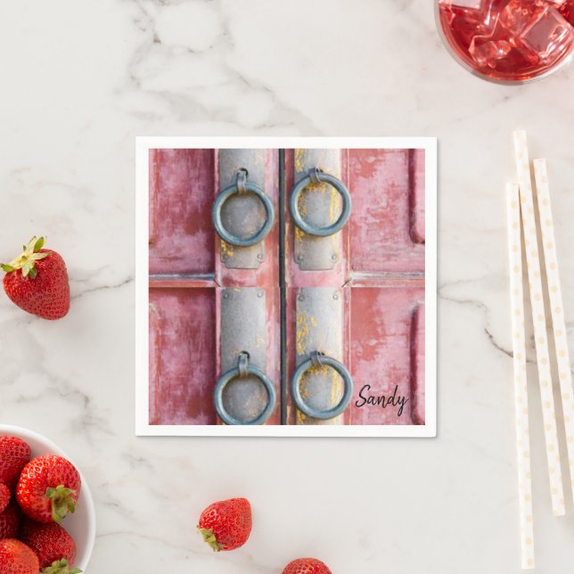 Paper Napkins, Pink Locks Napkins (Insitu)