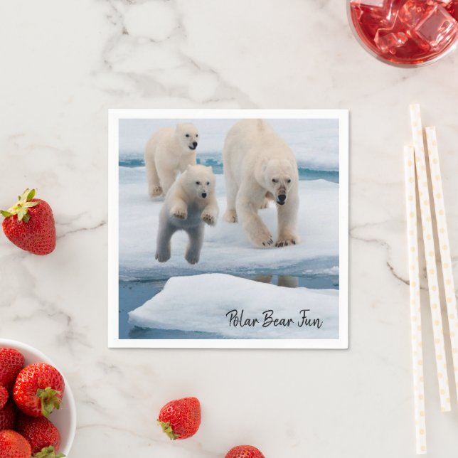 Paper Napkins, Polar Bear Napkins (Insitu)