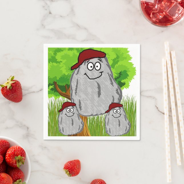 Paper Napkins, Potato Red Cap Napkins (Insitu)