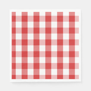 Paper Napkins-Red Checker Board Napkins