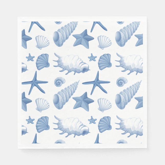 Paper Napkins-Seashells Napkins (Front)