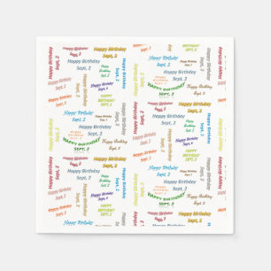 Paper Napkins September, 2 Birthday