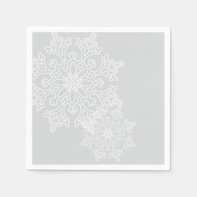 Paper Napkins- Snowflakes Napkins (Front)