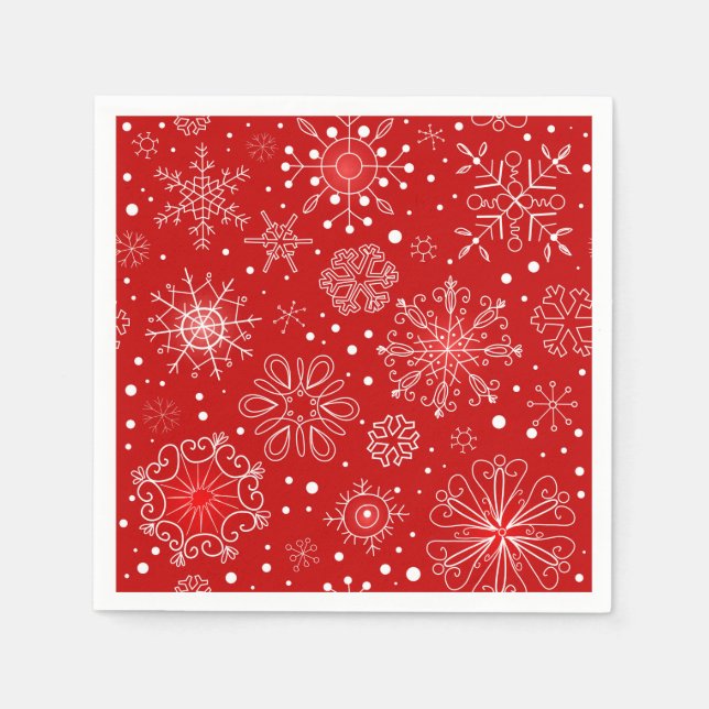 Paper Napkins- Snowflakes Napkins (Front)