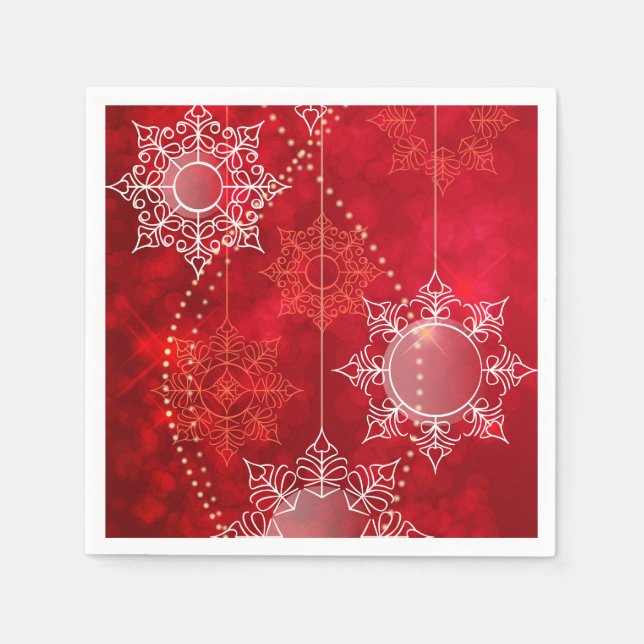 Paper Napkins- Snowflakes Napkins (Front)