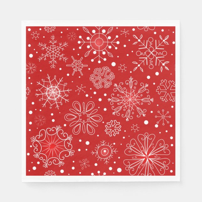 Paper Napkins- Snowflakes Napkins (Front)