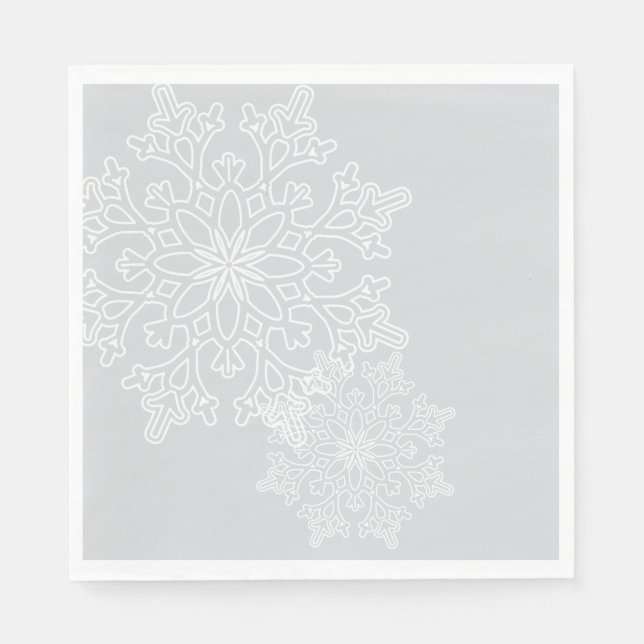 Paper Napkins- Snowflakes Napkins (Front)