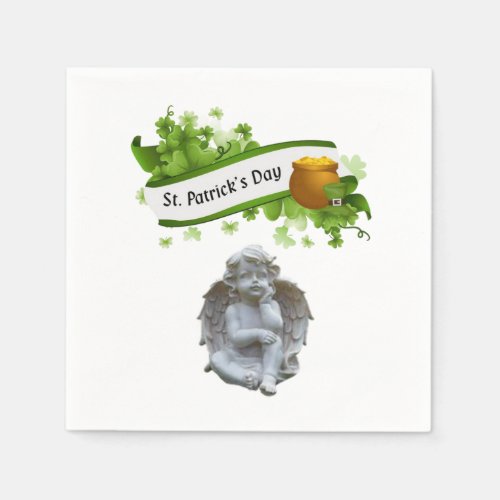 Paper Napkins St Patricks Day Angel