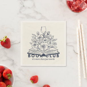 Paper Napkins, Standard Cocktail, Book Club Napkins