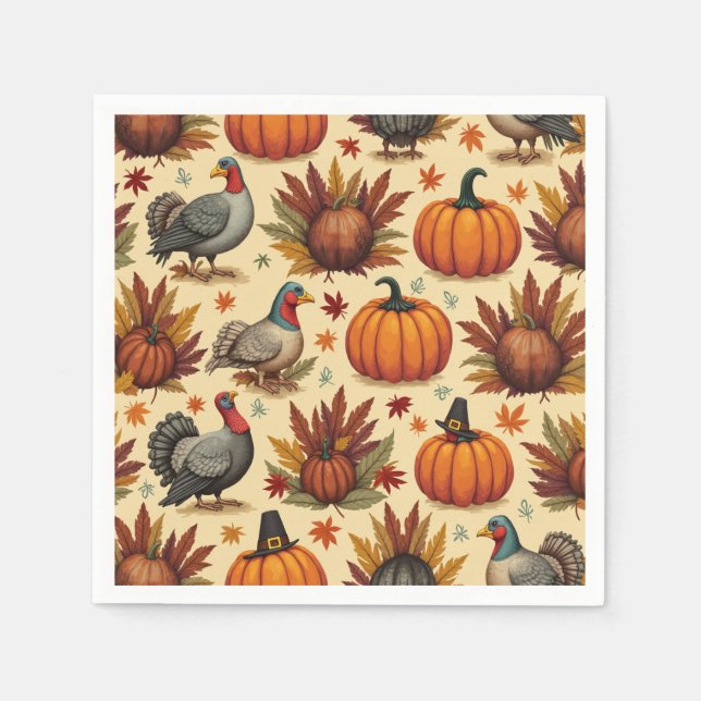 Paper Napkins, Standard Cocktail Napkins (Front)