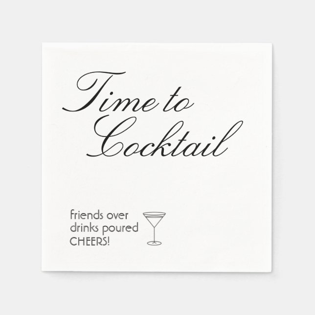 Paper Napkins, Standard Cocktail Napkins (Front)