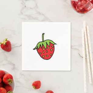 Paper Napkins, Strawberry Napkins