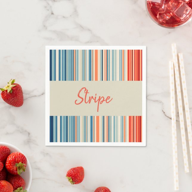 Paper Napkins, Stripe Napkins (Insitu)