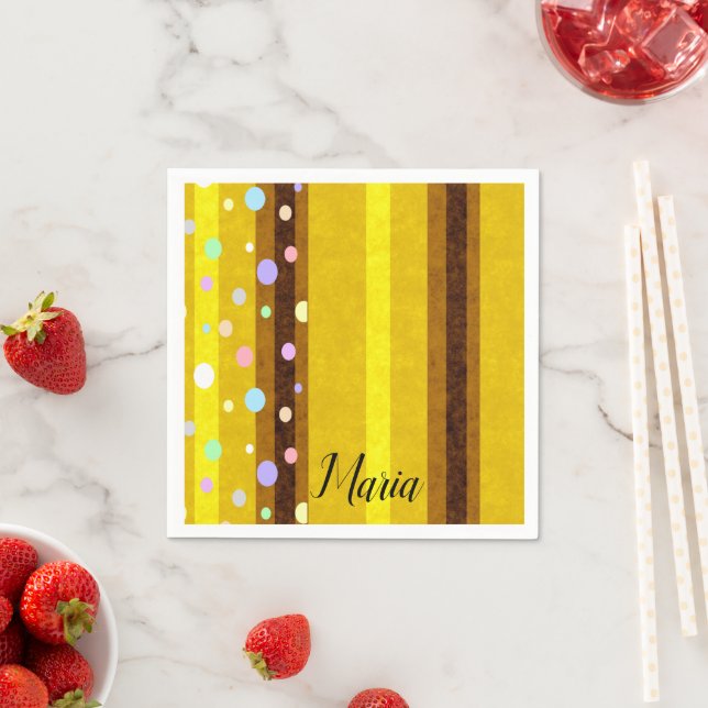 Paper Napkins, Stripe Napkins (Insitu)