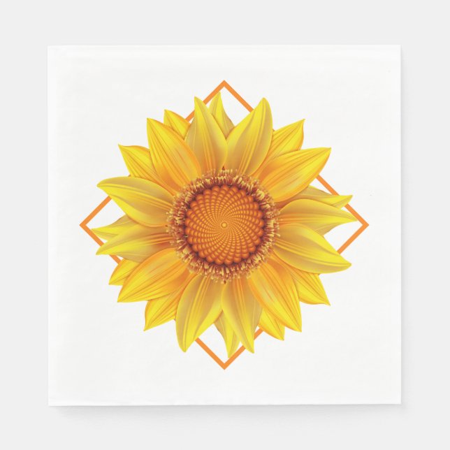 Paper Napkins-Sunflower Napkins (Front)