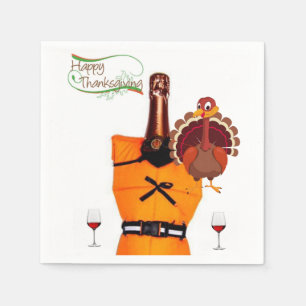 Paper Napkins Thanksgiving Wine