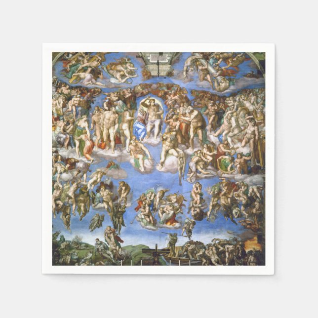 Paper Napkins The Last Judgment Fresco by Michelan (Front)