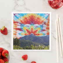 Paper Napkins Tie Dye Mt Tamalpais Sky Design