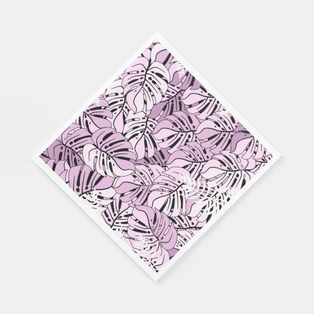 Paper Napkins-Tropical Leaves Napkins (Corner)