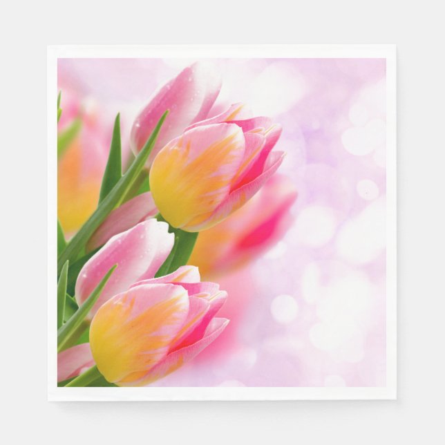 Paper Napkins-Tulips Napkins (Front)