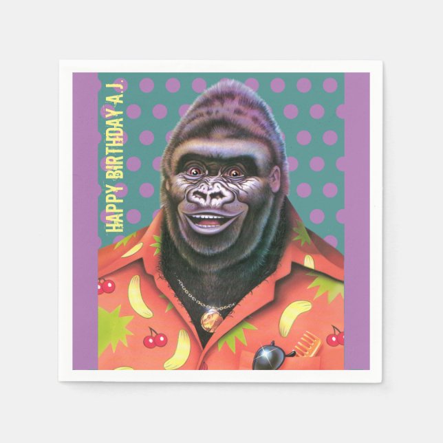 Paper Napkins vain gorilla design (Front)