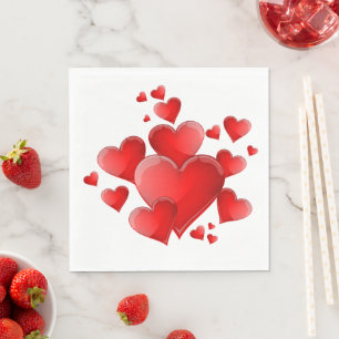 Paper Napkins-Valentine Hearts Napkins